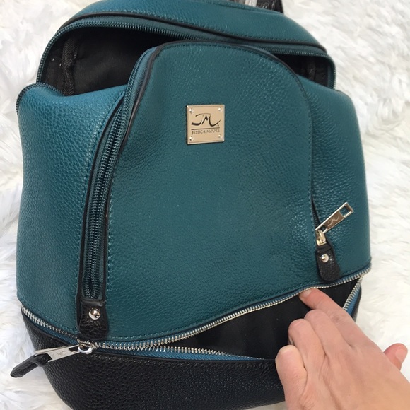 Jessica Moore | Teal Pebbled Faux Leather Bag Set - Picture 10 of 11